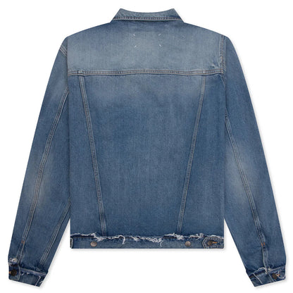 Denim Caban Jacket Washed Blue