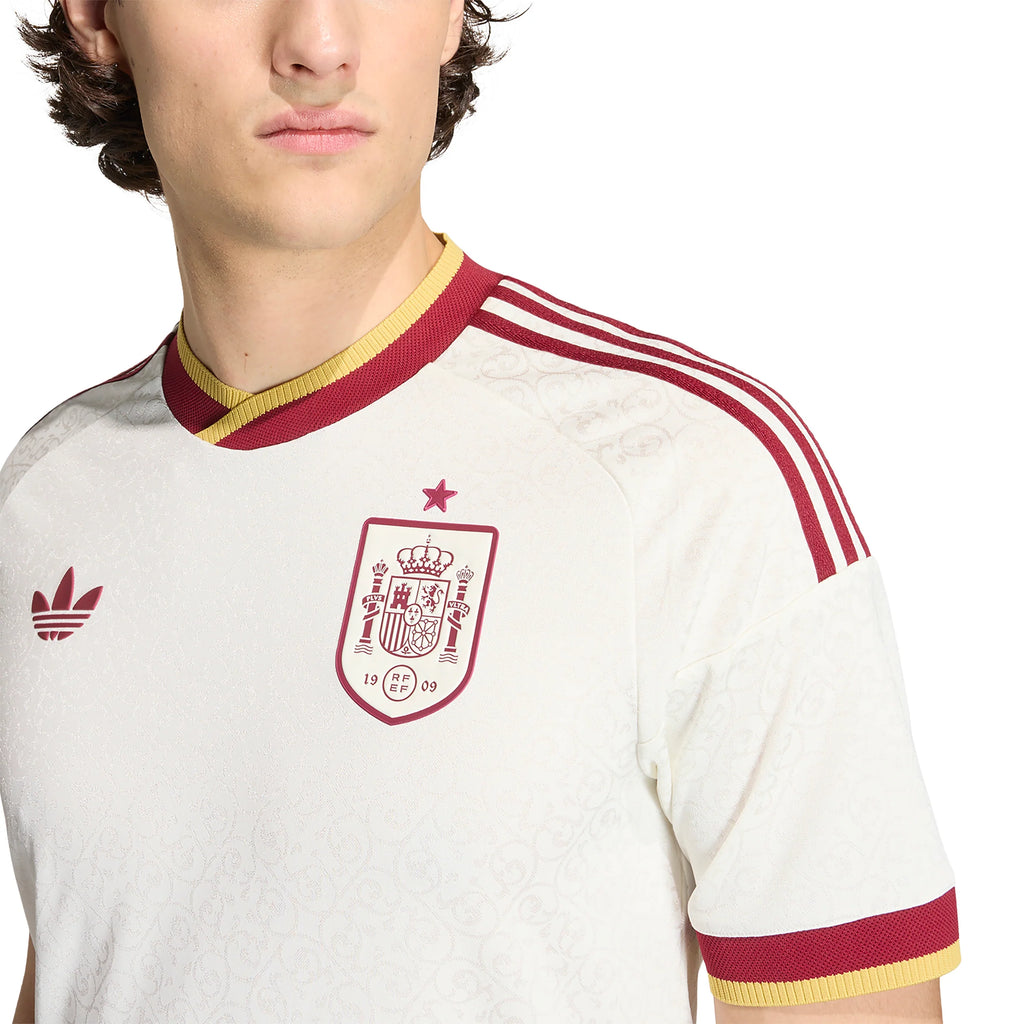 adidas Spain Away Authentic Mens Soccer Jersey 2026 White