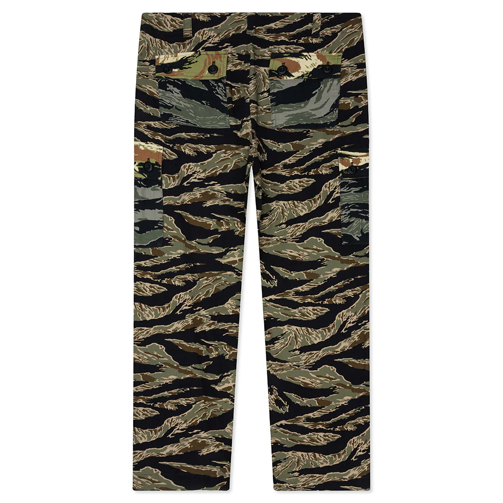 Camo Print Cargo Pants Multicolored