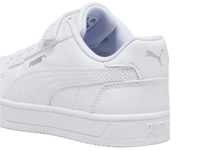 Tenis Puma Caven 20 Blanco y Plata para Niño
