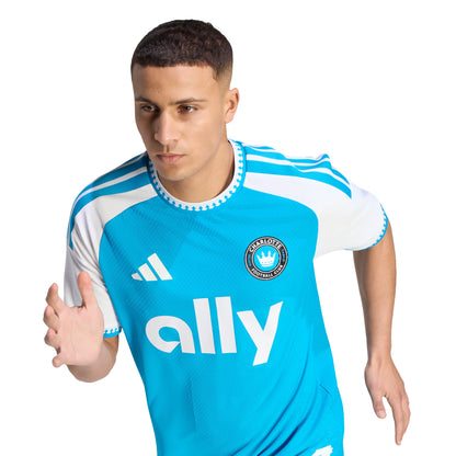 adidas Charlotte Home Authentic Mens Soccer Jersey 26 Blue