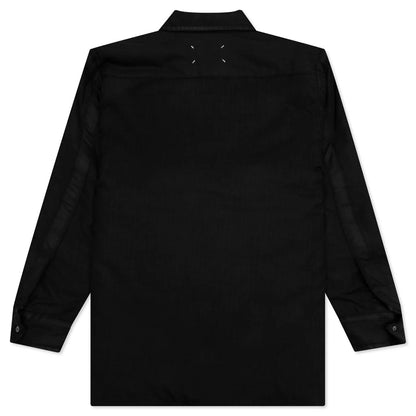 Pocket Button Down Shirt Black