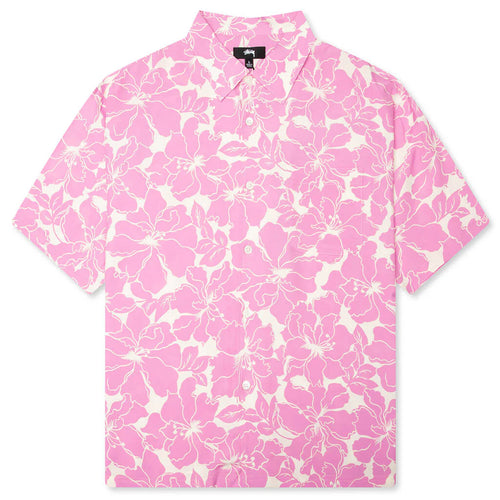 Floral Hawaiian Shirt Pink