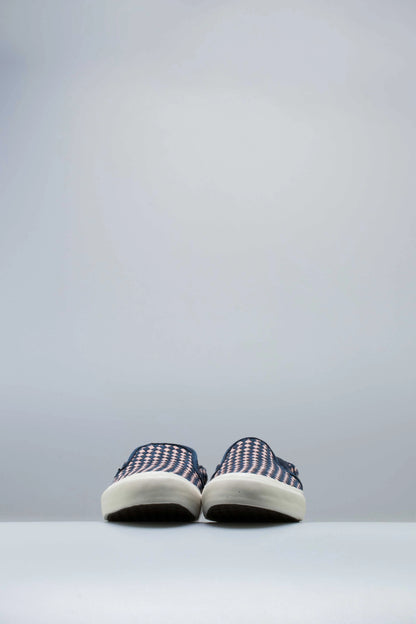 Vans Vault X Taka Hayashi Woven Slip On 66 LX Mens Shoe Dress Blue Marshmellow White