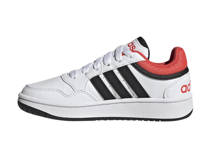 Tenis Adidas Hoops 30 K Blanco con Rojo para Niño