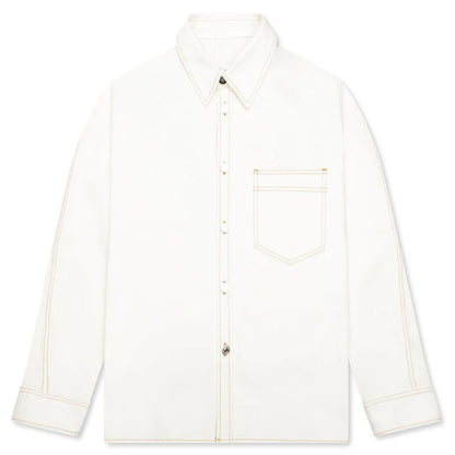 Couture Seam Overshirt White