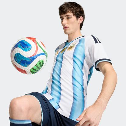 adidas Argentina Home Authentic Mens Soccer Jersey 26 White Blue