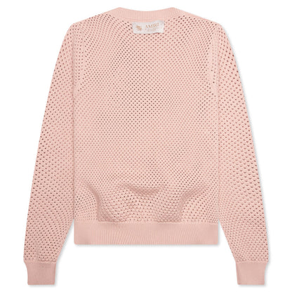 MA Swirl Crochet Crewneck Blush