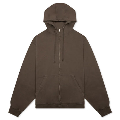 Zip Up Sweat Hoodie Mink