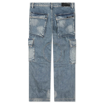 Denim Logo Cargos Light Wash