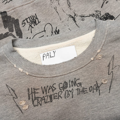 Pumping Iron Crewneck Sweatshirt Heather Grey