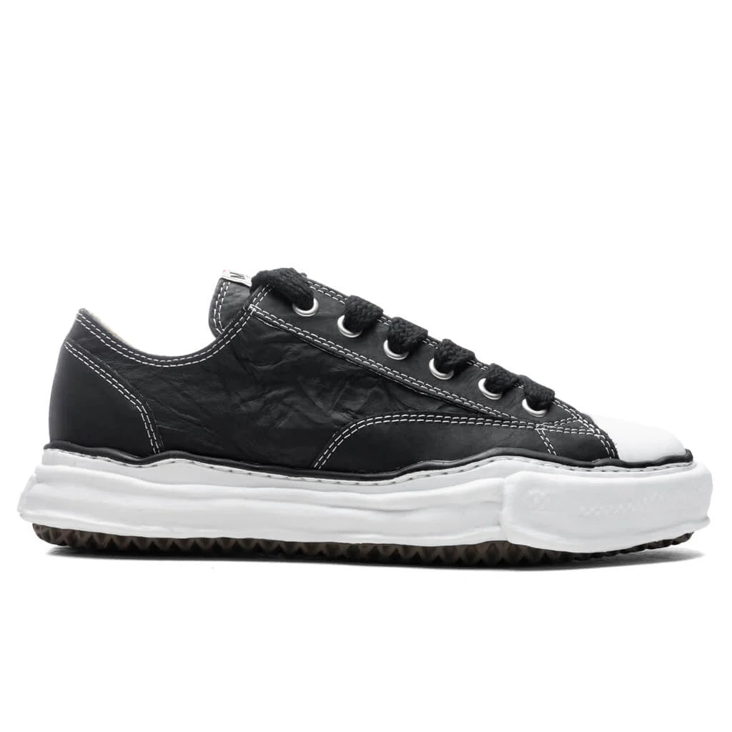 Peterson Low OG Sole Paper Like Leather Sneaker Black