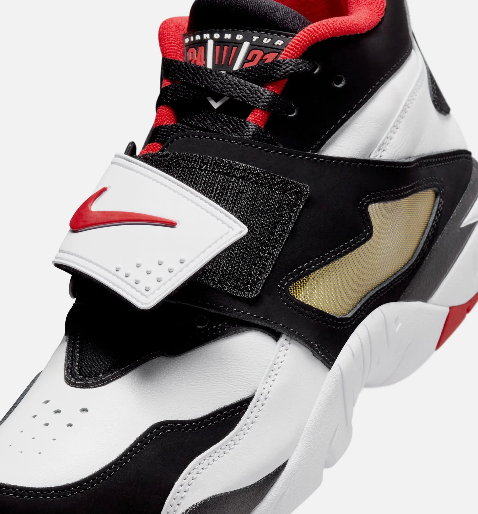 Air Diamond Turf Mens Lifestyle Shoe White Fire Red Black Gold
