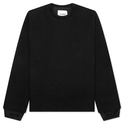 Lined Cuff Sweatshirt Black