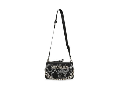 Bolsa Steve Madden Barra Negro y Plata para Mujer