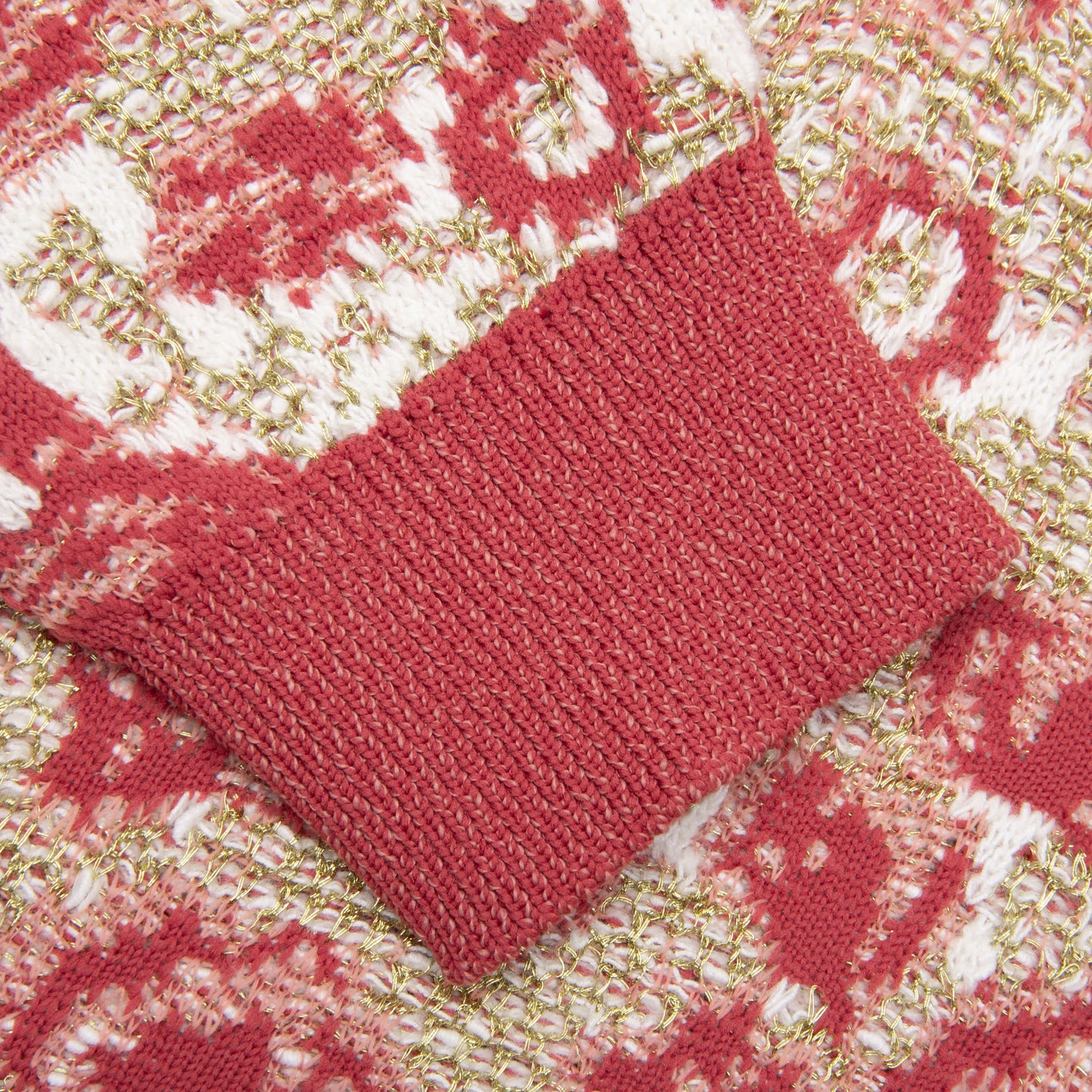 Jacquard Sweater Blossom Pink Gold