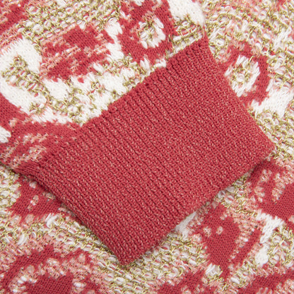 Jacquard Sweater Blossom Pink Gold