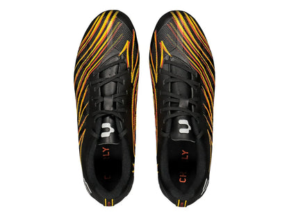 Tenis Charly de Fútbol Negro Naranja y Amarillo para Hombre