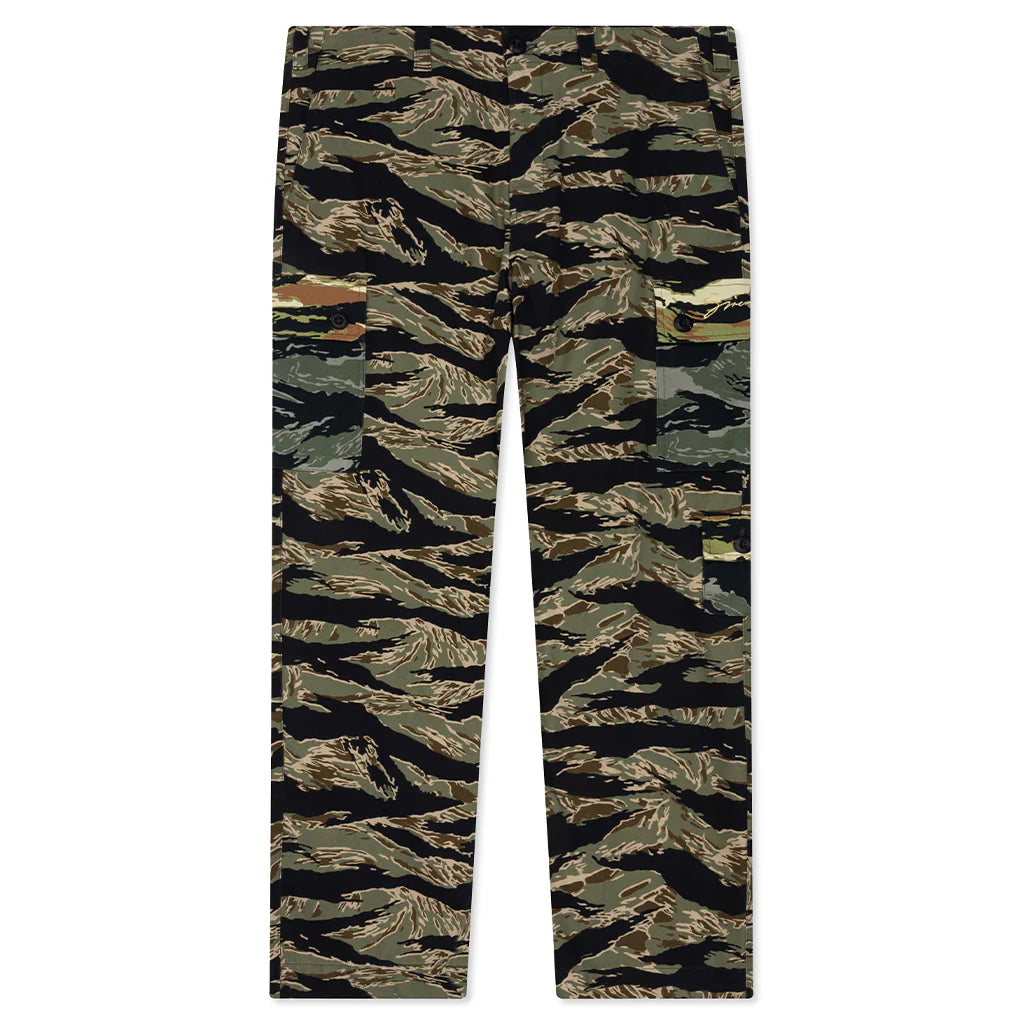 Camo Print Cargo Pants Multicolored