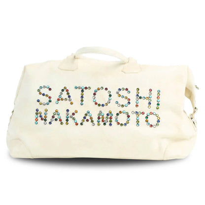 Studded Weekender Bag White