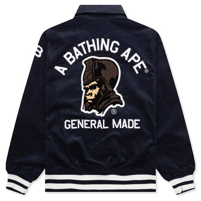 General Corduroy Varsity Jacket Navy
