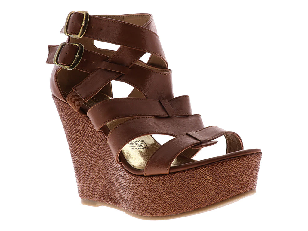 Sandalias de Tacón OYYI Camel para Mujer