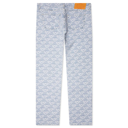 Jacquard Denim Jeans Washed Indigo