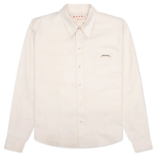 Cream Denim Shirt with Trunakaroo Plaque Bone