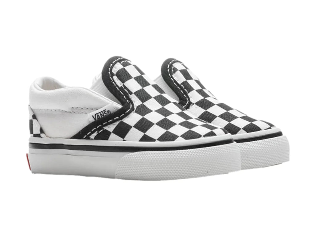 Tenis Vans Classic Slip On Cuadros Negro y Blanco para Niño