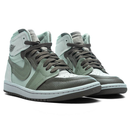 Womens Air Jordan 1 High Method of Make Medium Olive Oil Green Sea Glass Seafoam