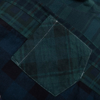 Over Dye 7 Cuts Shirt Green