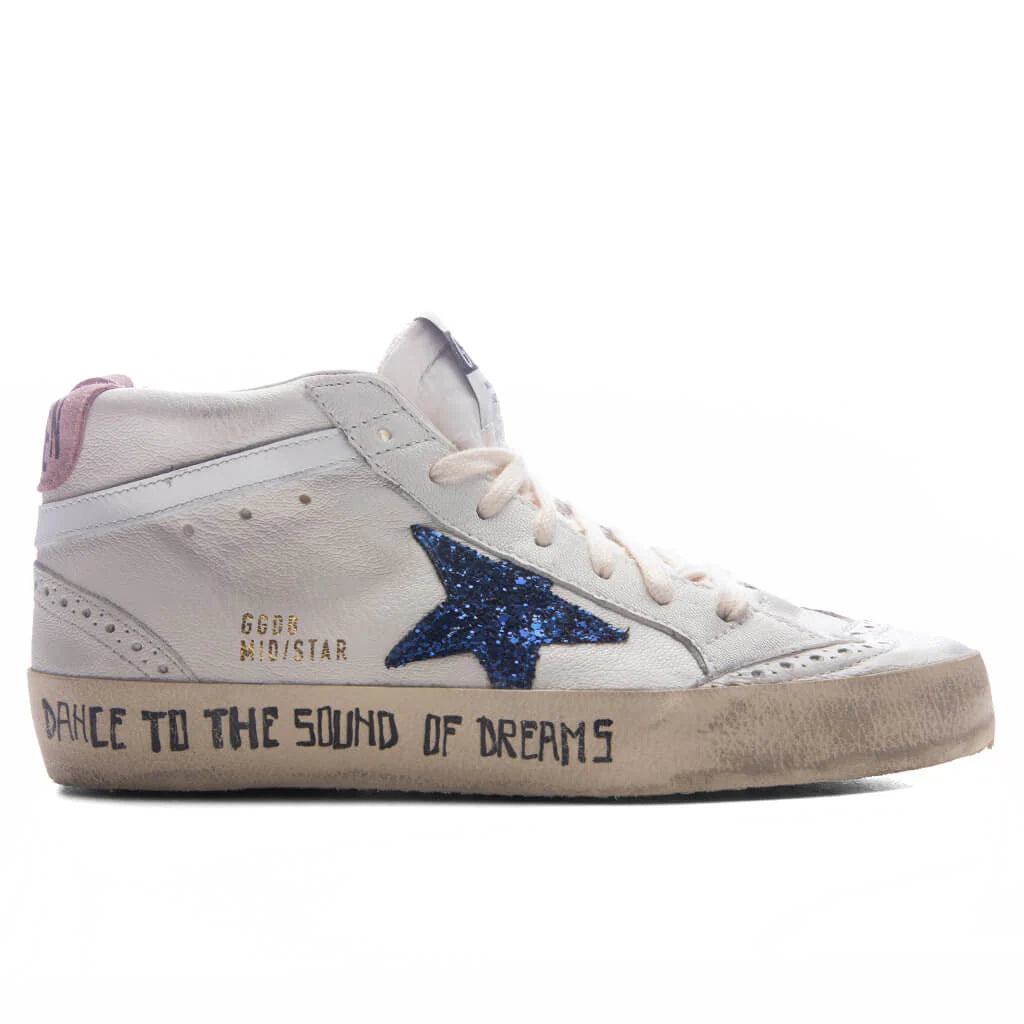 Womens Mid Star White Blue Pink