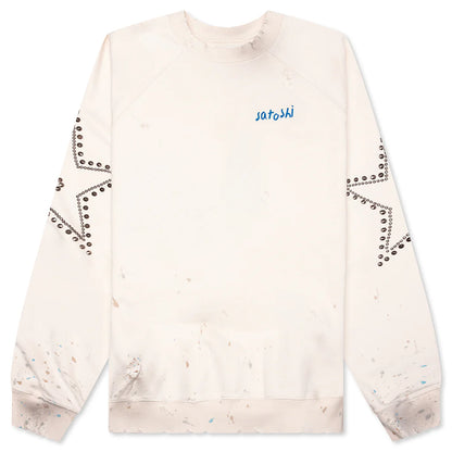 Star Studded Crewneck Vintage White
