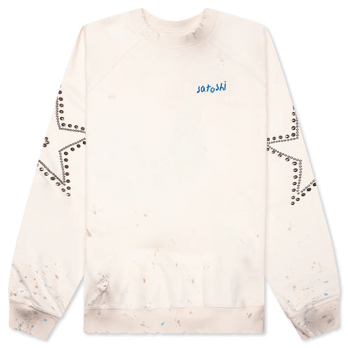 Star Studded Crewneck Vintage White