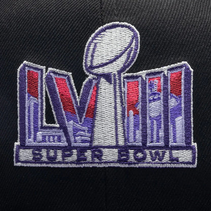 Just Don x Usher Super Bowl LVIII 9FIFTY Snapback Hat Black Purple Python