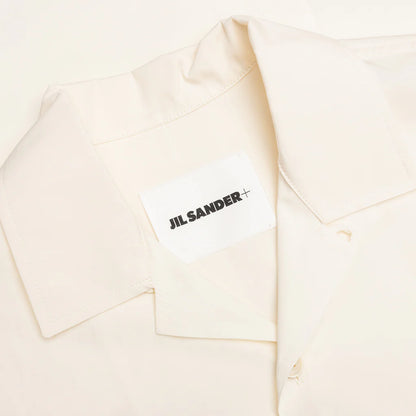 Glass Finish Cotton Poplin Shirt Eggshell