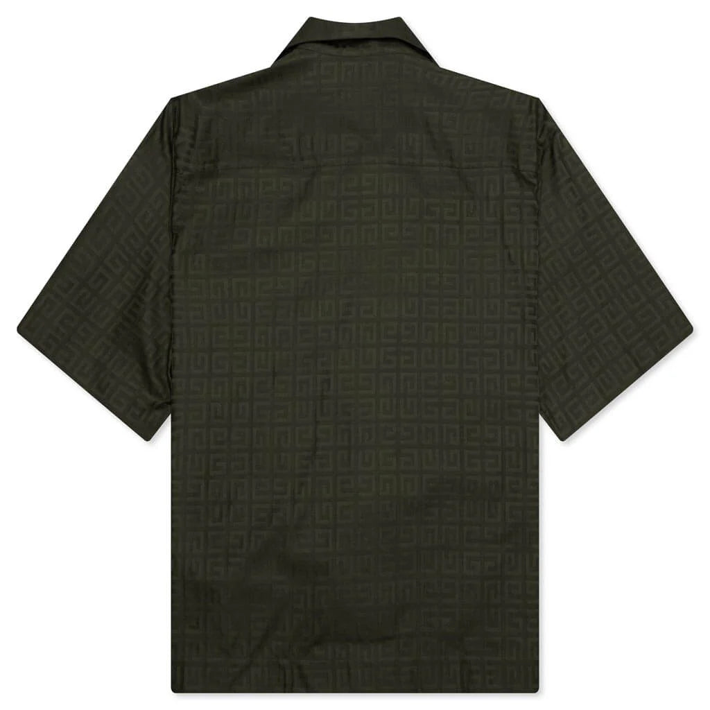 Boxy Fit Hawaiian Shirt Khaki