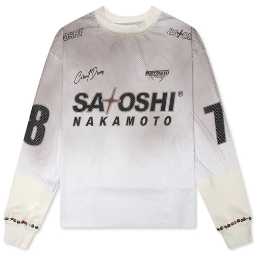 Mesh Moto Jersey White