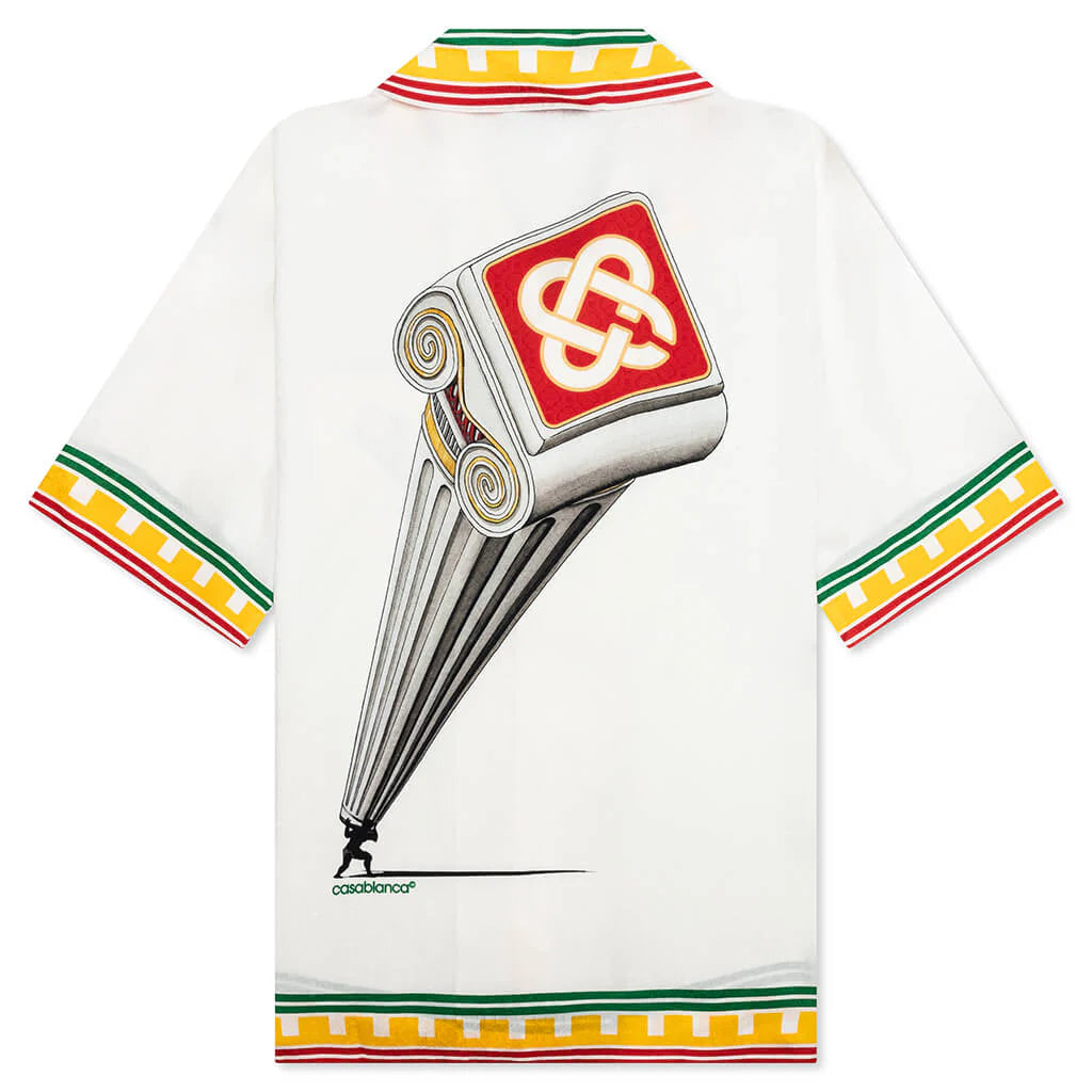 Short Sleeve Cuban Collar Shirt White