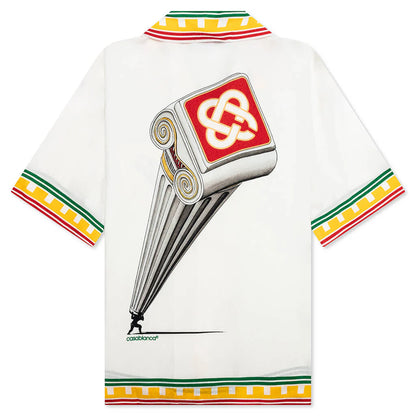 Short Sleeve Cuban Collar Shirt White