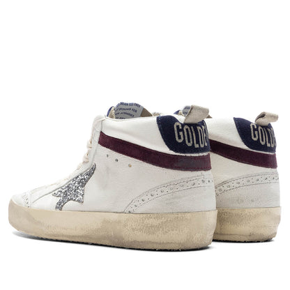Womens Mid Star White Silver Wine