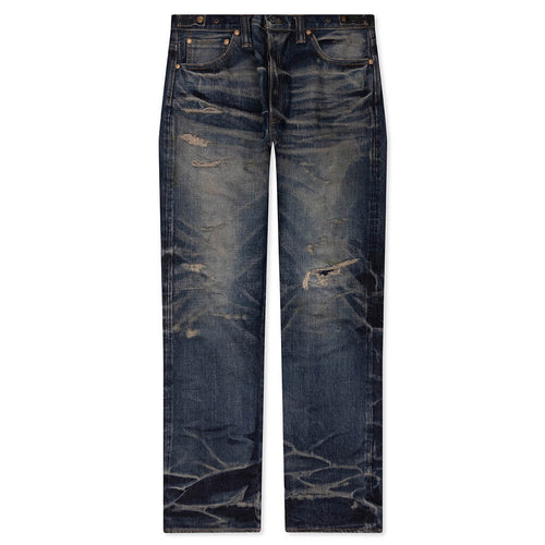 Edo Straight Aza Repaired Mid Blue