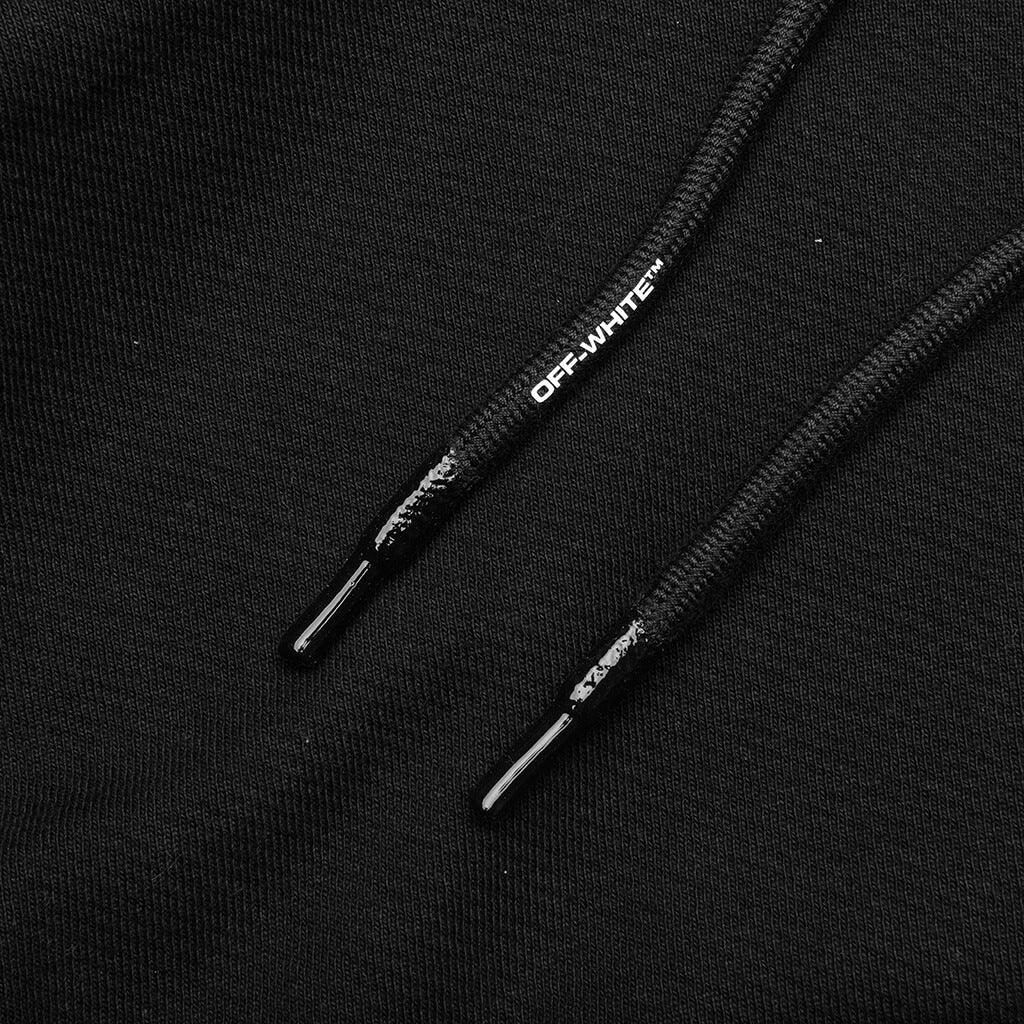 Logo Slim Hoodie Black White