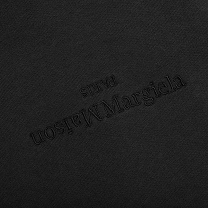 Tonal Upside Down Logo Hoodie Washed Black Tonal Embroidery