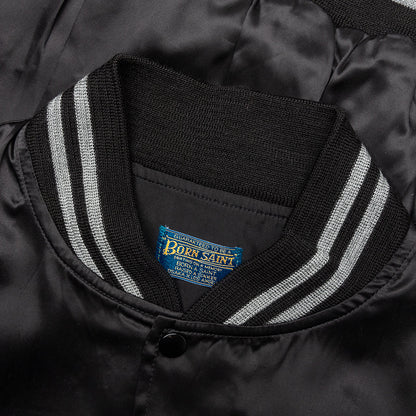 Saint Michael x Born x Raised Satin Jacket Black Grey