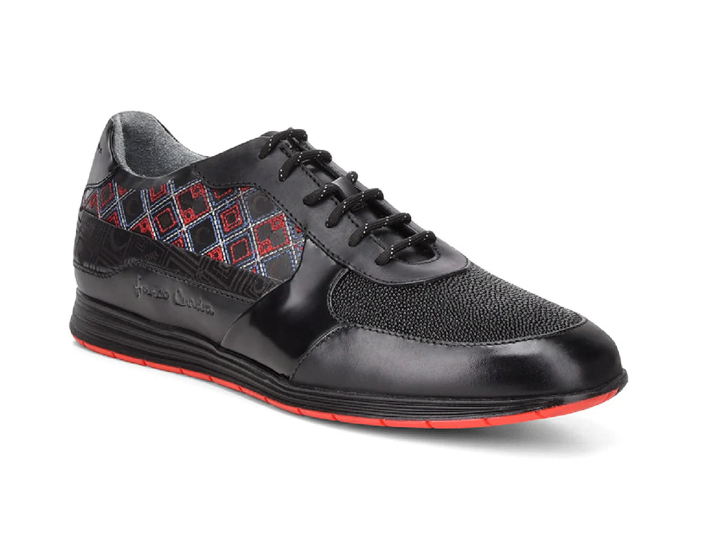 Zapatos Cuadra de Mantarraya Negro para Hombre