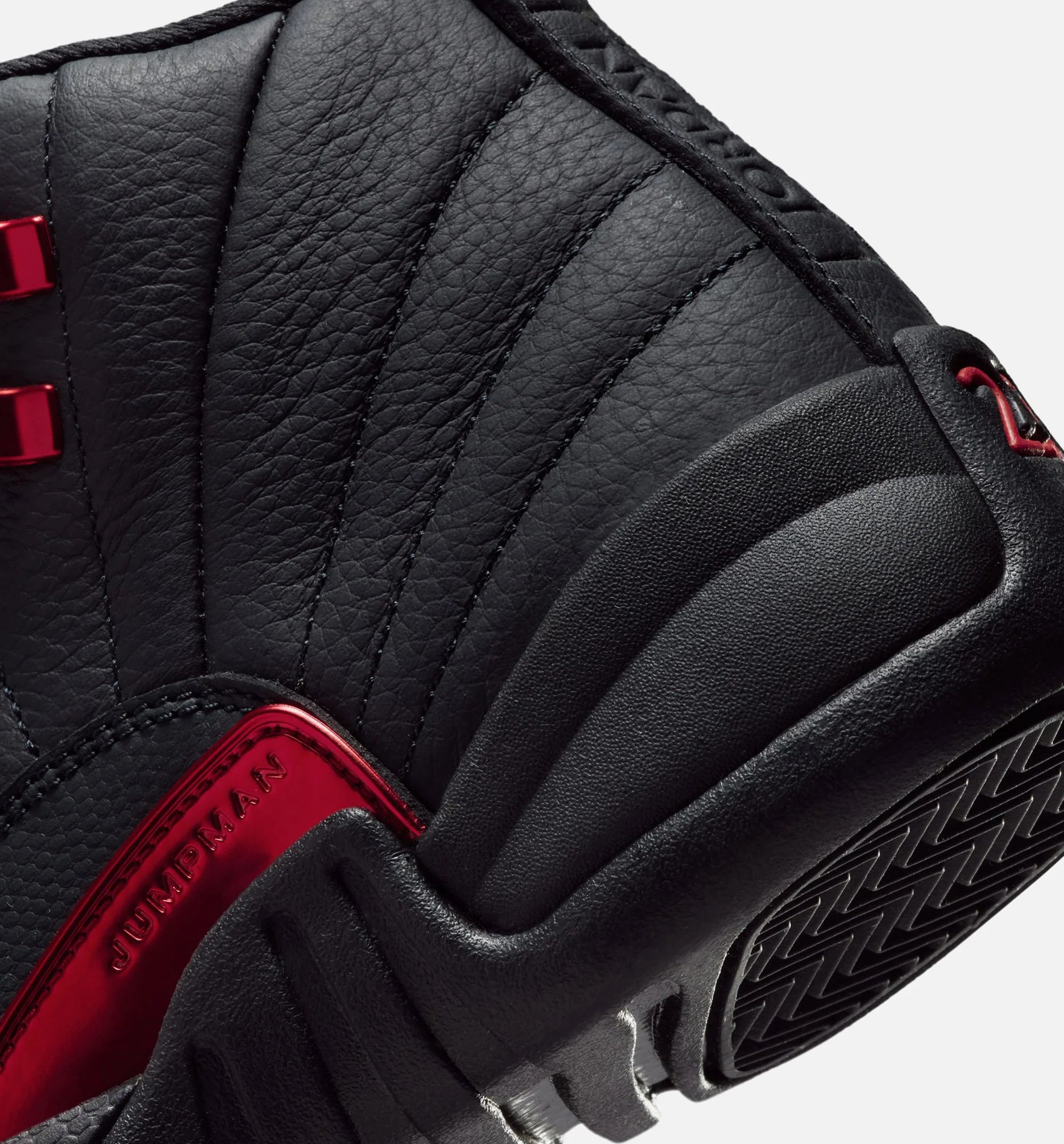 Air Jordan 12 Retro Bloodline Grade School Lifestyle Shoe Black Varsity Red Free Shipping