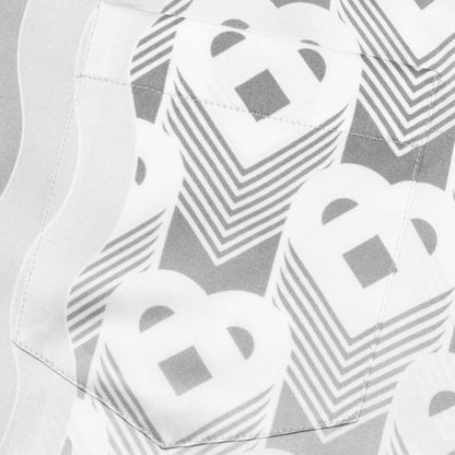Gradient Heart Monogram S S Cuban Collar Shirt Grey
