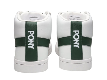 Tenis PONY Top Start HI Blanco y Verde Esmeralda para Hombre