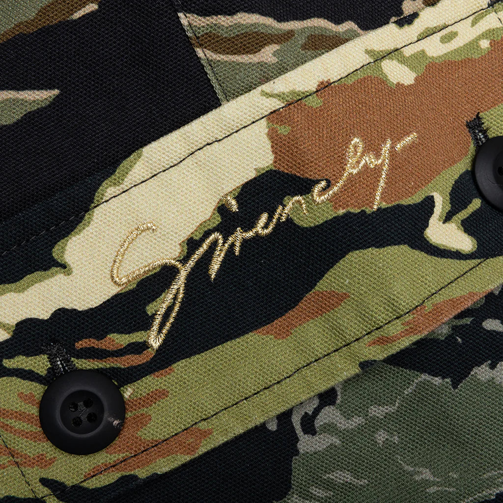 Camo Print Cargo Pants Multicolored